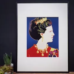 Buy Andy Warhol Framed Print Pop Art Portrait Tate Reigning Queens Margrethe II Used • 25£