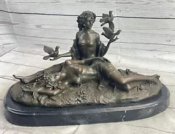 Buy Adult Art Deco Bronze Erotic Nude Girl Bronze Sculpture Statue Lesbian Figure • 394.31£