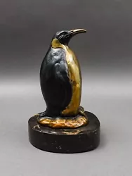 Buy Carl Wagner 1988 Emperor Penguin Bronze Figure Sculpture Marble Base LE 30/100 • 359.09£