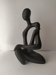 Buy Mid Century Modern Matte Black Glaze Sculptural Body Statue Signed CH. 40cm Tall • 25£