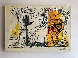 Buy Jean-Michel Basquiat (Handmade) Acrylic Painting On Canvas Signed & Stamped • 800.45£