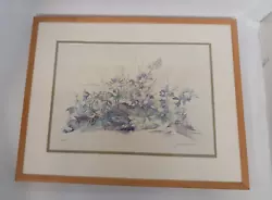 Buy Flower Patch Butterfly June. N. Burrows Signed Painting Art Print I18 P438 • 5.95£
