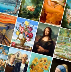 Buy FAMOUS PAINTERS PRINTS - Classic Art Posters - A4 A3 A2 - Home Decor Wall Art • 2.99£