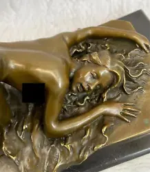 Buy Large Erotic Nude Woman Bronze Sculpture Naked Figurine Figure Erotic Art Deco • 275.66£