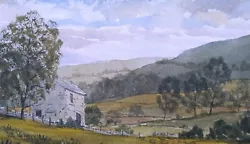 Buy Small Framed Original Watercolour Landscape Barn Coverdale Yorkshire Alan Paynes • 21.99£