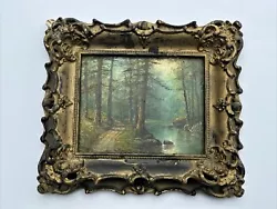 Buy Antique Landscape Painting 19th To 20th Century Talor Small Wooded Stream River • 935.54£