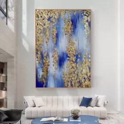 Buy Mintura Hand Painted Golded Abstract Oil Paintings On Canvas Wall Art Home Decor • 26.23£
