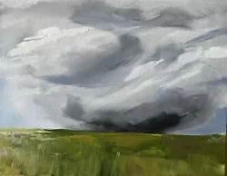 Buy Landscape Original Painting On Canvas Board Big Sky And Clouds • 20£