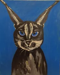 Buy  Oil On Canvas Painting Of The Blue Eye Caracal By Yevgeniy Kievskiy • 4,248.53£