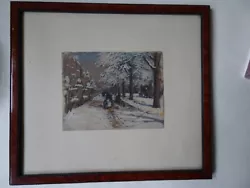 Buy Original Picture By Hans Deiters (1868 - 1922) Snow Removal Small Pastel Picture?? • 94.38£