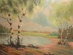 Buy Antique Impressionist Gouache Painting Landscape • 158.72£