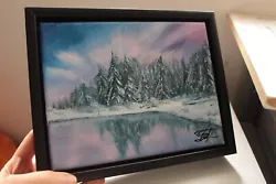 Buy Landscape Snow Winter Oil Painting On Canvas - Small Size-Unframed Rolled Canvas • 30£