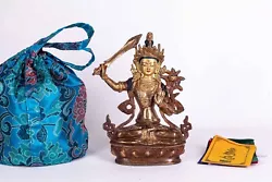 Buy Majestic 9-Inch Manjushree Statue-Radiant Gold-Plated Face & Intricately Crafted • 885.97£