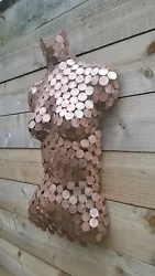 Buy 2p Coin Copper Metal Wall Art Female Mannequin  Torso Bust Sculpture Abstract  • 150£