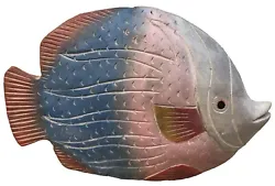 Buy Art Sculptures: Wooden Multicoloured Carved Fish Art Sculpture. • 10£