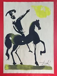 Buy Salvador Dali (Handmade) Drawing - Painting Mixed Media On Paper Signed Stamped • 99.22£