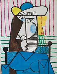 Buy Oil Painting On Canvas Abstract Signed Canvas Pablo PICASSO Handmade Art • 30£