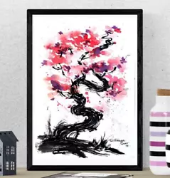 Buy 18 X 24 In Large Original Painting Sakura Tree Art Cherry Blossom Japanese Art • 257.33£