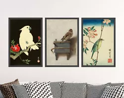 Buy Set Of Three Bird Prints - Carel Fabritus Goldfinch Art Painting Poster Parrot • 199£