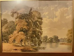 Buy Original Framed Watercolour River Scene Unsigned  • 65£