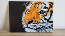 Buy Tiger Acrylic Painting Cute Animal Artwork Tiger Painting Original Animal Art • 50£
