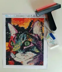 Buy Colourful Cat Completed Diamond Painting 20 X 25 Cm • 7.50£