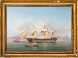 Buy 19th Century Royal Navy Anchored Off Naples, 19th Century  TOMMASO DE SIMONE • 4,500£