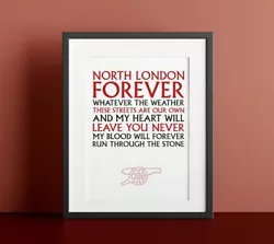 Buy North London Forever Arsenal F.C. Print. 2023/24 Season Edition | Home Wall Art • 4.99£