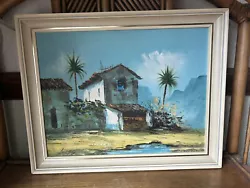 Buy Vintage Oil Painting Tropical Beach Signed Framed  • 40£