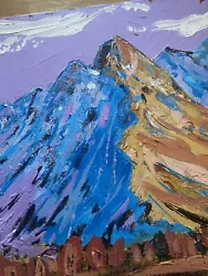 Buy Bob Ross Style Oil Mountains Painting Large Art Tree Landscape Acrylics Art • 275.62£