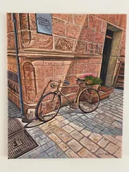 Buy Original Acrylic Painting On Stretched Canvas Of Bicycle In Menorcan Street • 99£