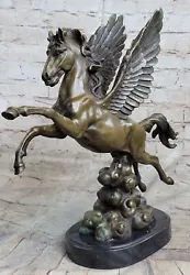 Buy PEGASUS Greek Mythology Winged Horse Flying Statue Sculpture Figure Bronze 15  • 425.78£