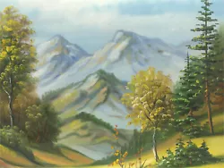 Buy 20th Century Oil - Mountain Scene With Trees • 46£