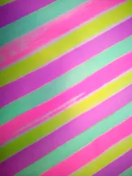 Buy Op Art Fluorescent Pink Yellow Green Original Abstract Painting Sripe Diagonal • 125£