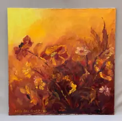 Buy Krakower Vintage Floral Oil Painting Firey Fire Red Yellow White Flowers Roses • 435.37£