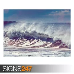 Buy COAST WAVES (3258) Beach Poster - Photo Picture Poster Print Art A0 A1 A2 A3 A4 • 1.10£