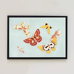 Buy Japanese Butterflies Painting 1885 Illustration 7x5 Retro Decor Wall Art Print • 4.99£