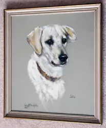 Buy CLOSING SALE Original Pastel Portrait Of A White Dog By Audrey McNoughton 1963 • 37.50£