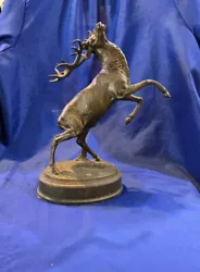 Buy Wilhelm Bormann 1885-1938 German Bronze Sculpture Elk Deer • 212.62£