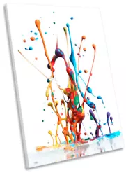 Buy Modern Paint Splash Abstract Picture CANVAS WALL ART Portrait Print • 24.99£