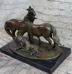 Buy European Design Trotting Thoroughbred Horses Cast Bronze Garden Statue Figurine • 756.84£