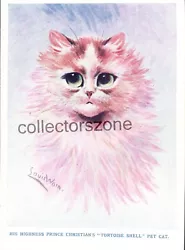Buy Louis Wain Book Print Prince Christian's Pet Cat Taken From 1910 Book 7x5.5 Inch • 22£