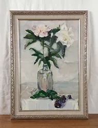 Buy Vase Of Flowers, Flower Painting, Original Oil, White Flowers, Artist Gnatenko • 140.11£
