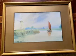 Buy Artist T Weston Early C20th Framed Watercolour On The River Thurne Norfolk • 24£