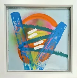 Buy Original Abstract Painting Sunset Sidmouth Nigel Waters Paper Signed Framed • 185£