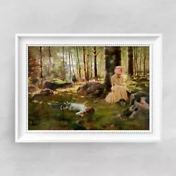 Buy Scandinavian Forest Vintage Landscape Poster Print - Famous Paintings | 003 • 2.49£