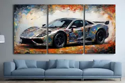 Buy Sports Car Painted Pollock Style (8) • 199£