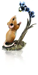Buy Cold Cast Bronze Mouse With Bluebells And Bee - Hand Painted By Michael Simpson • 40£