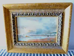 Buy Original Framed Oil Painting Coastal Sunset. Small 23cm X 17.5cm Framed VGC • 15£