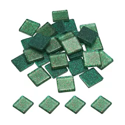 Buy Mosaic Tiles, Glass Tiles 2 X 2cm For DIY Crafts, 25pcs(100g,Camouflage Green) • 8.93£